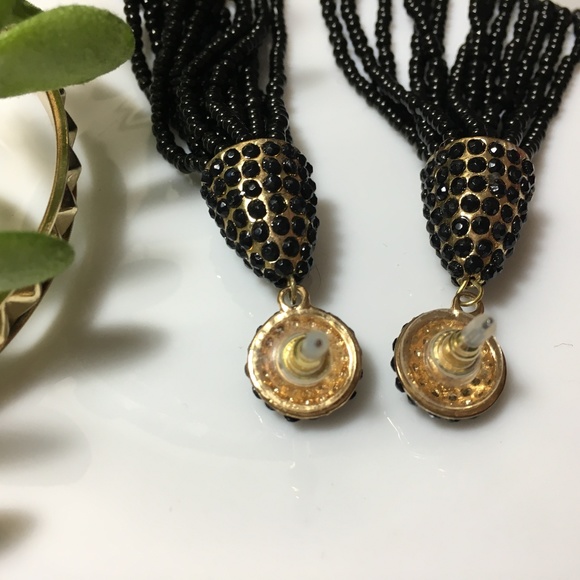 FREE w/Bundle! Black Statement Tassel Earrings - Picture 4 of 5